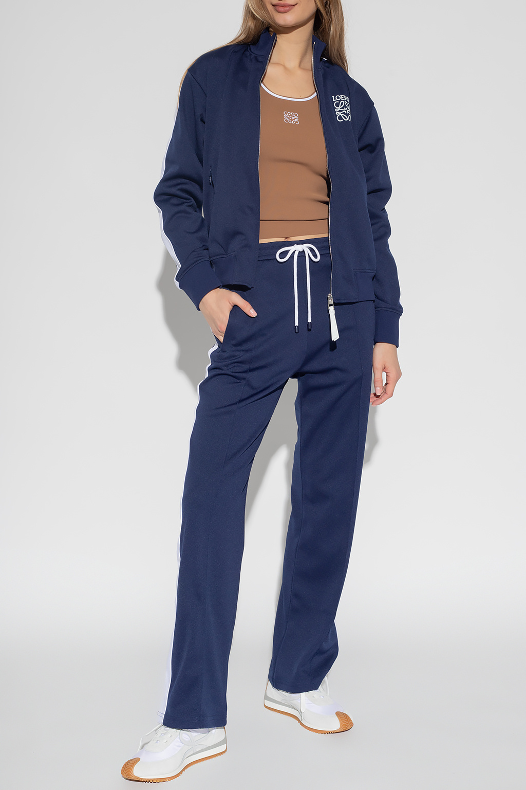【関税&送料込】Loewe Blu Navy Girocollo Maniche Corte Svasa Loewe Cotton T | SchaferandweinerShops - Men's Clothing